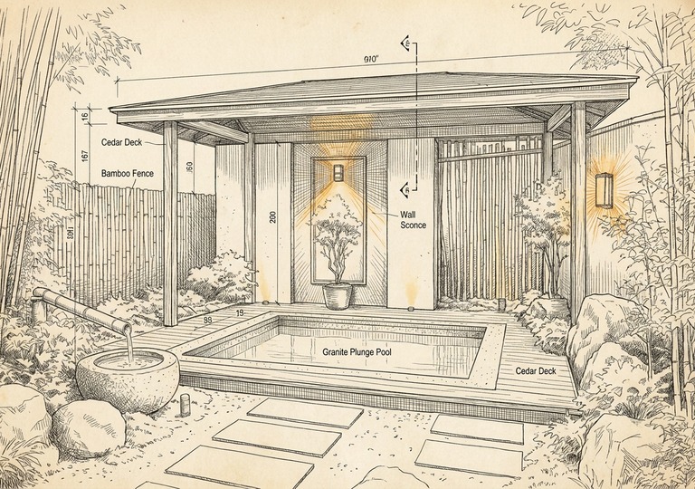 Plunge pool detail - Pauma Valley residence